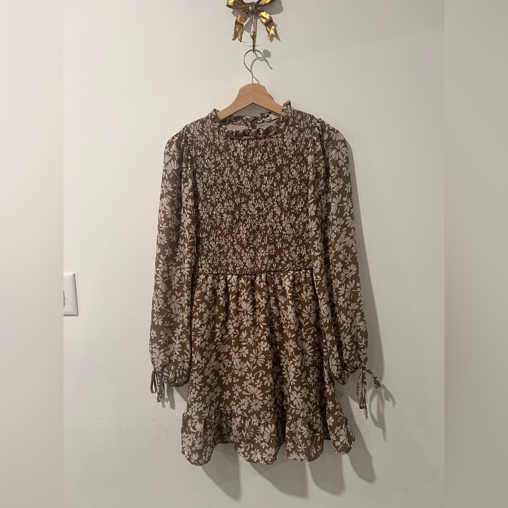 Altar'd State Brown Floral Dress